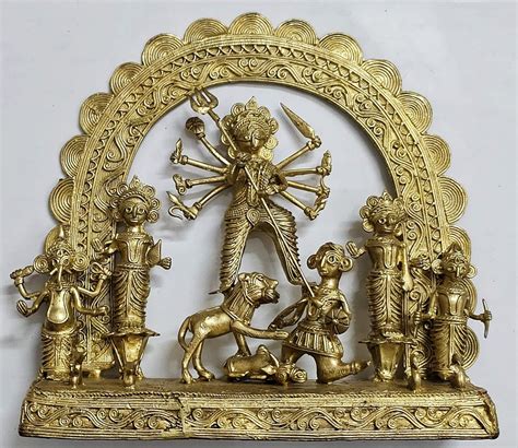 Generic Mukherjee Handicrafts Dhokra Ma Durga Showpiece I Home Decor I ...