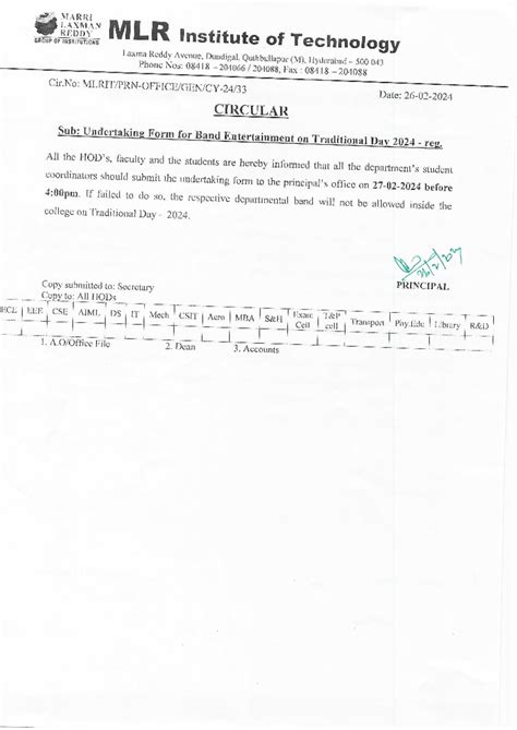 Undertaking Form for Bank Entertainment on Traditional day-2024 ...
