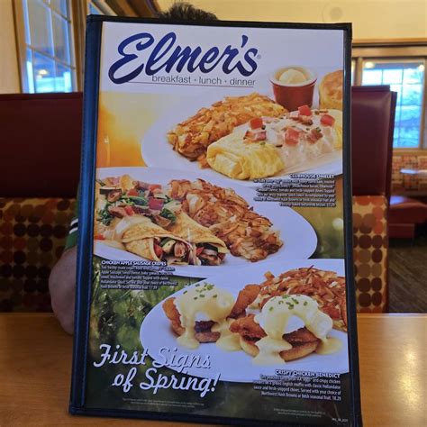 Menu at Elmer's Restaurant (Tacoma, WA), Tacoma