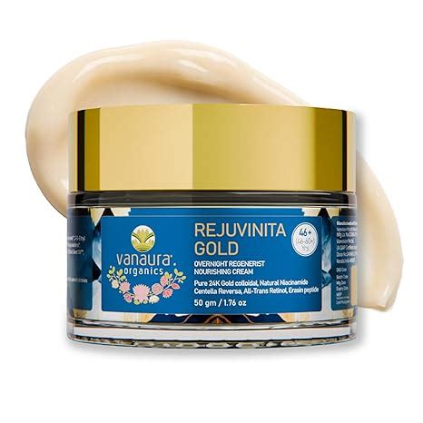 Vanaura Organics Rejuvinita Gold 46+ | Overnight Cream for Glowing Skin ...