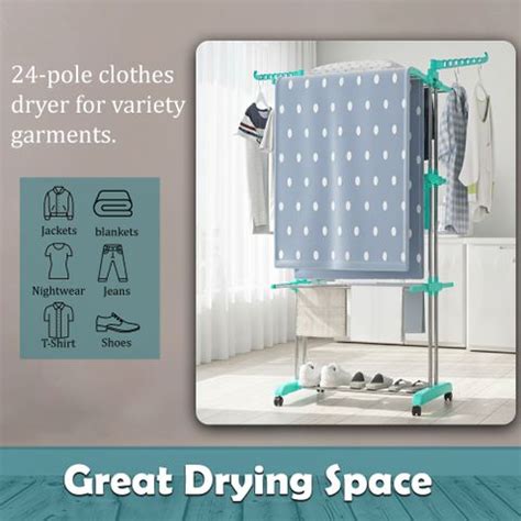 V-MOP Plastic, Steel Floor Cloth Dryer Stand prime choice c-green ...