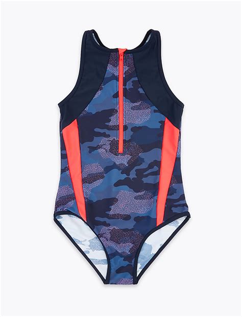 Buy Camouflage Print Swimsuit (6-16 Yrs) at Marks & Spencer
