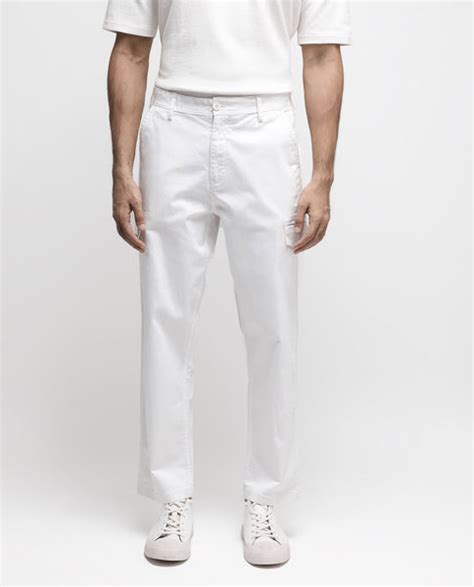 Rare Rabbit Men's Zipo White Cotton Fabric Mid Rise Regular Fit Solid