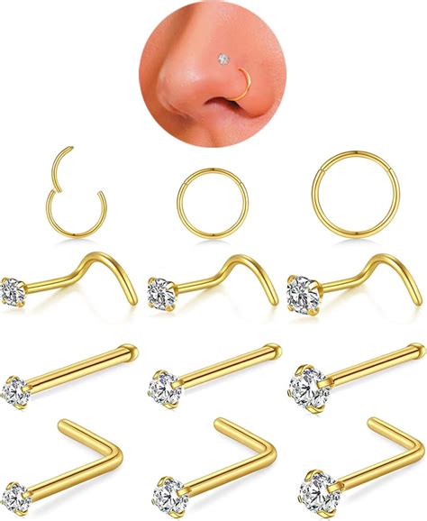 Amazon.com: Nose Piercing Gun Kit - 6Pcs Self Nose Piercing Kit Unit ...