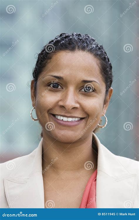Portrait of a Smiling Cape Verdean Woman. Stock Image - Image of ...