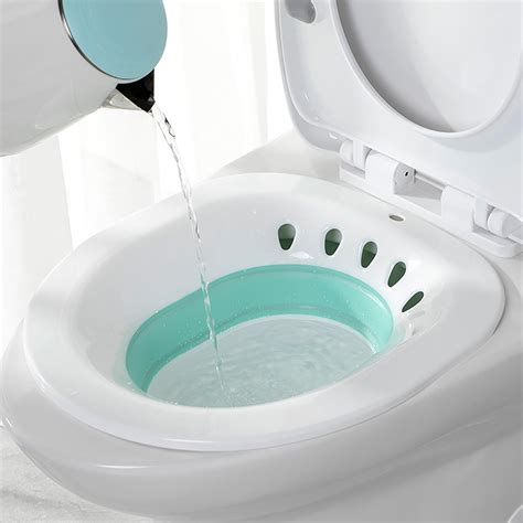 Foldable Hip Bath Tub Sitz Bath for Toilet Hemorrhoid Avoid Squatting ...