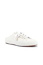 Superga 2402 Lea Nappa Sneaker in White & Gold | REVOLVE