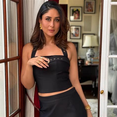 Kareena's Captivating Black Buckle Outfit