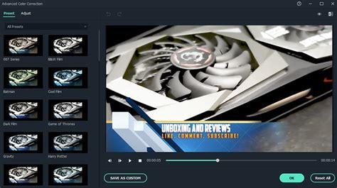 Color Grading Filmora 的图像结果