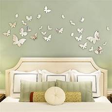 Wall Decorations Stickers by Silver Mirror Wall Wall Stickers Decal 3d Butterflies Wall Decorations Stickers