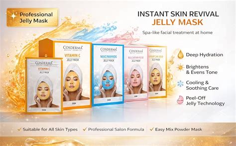 Buy Luxury 24K Gold Jelly Face Mask Powder, Professional Peel-Off Hydro ...