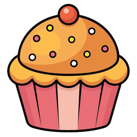 Muffin clipart cartoon style vector illustration | Premium AI-generated ...