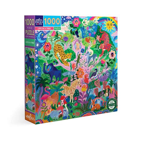 eeBoo Life in a Tree 1000 Pc Sq Puzzle จิ๊กซอว์รูปสิ่งมีชีวิตที่อาศัย ...