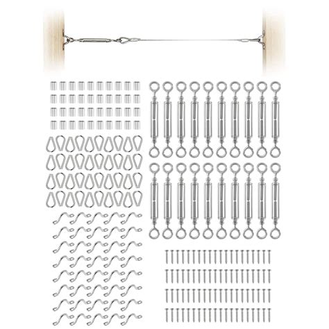 Buy 1/8" Turnbuckle Cable Railing Kit, Dyna-Living 20Pcs Heavy Duty ...
