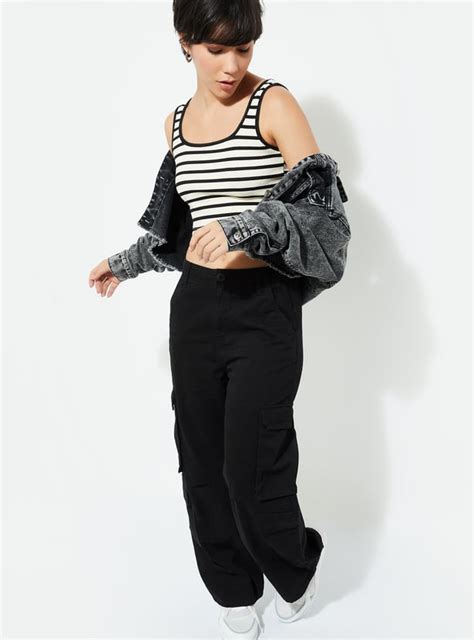 Buy URB_N Women Striped Crop Tank Top Online at just Rs. 249.0 ...