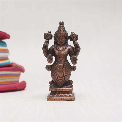 Copper Statue of Lord Vishnu in Matsya Avatar for Decor
