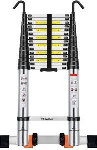 WB WELBUILT 20.5 FT (6.2Meter) Aluminium Telescopic Ladder For Home ...