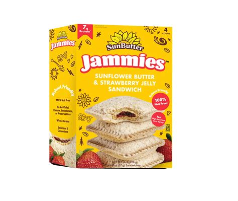SunButter Jammies Frozen Sandwiches - Sunflower Butter & Strawberry ...