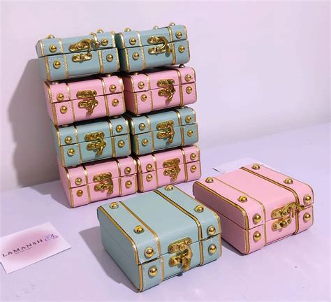 LAMANSH 4*4*2.15 inch Mini Trunk Boxes for Making Rakhi Hampers | Birt ...