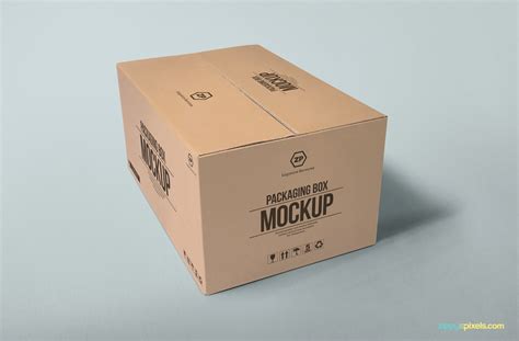 Free Packaging Box Mockup | ZippyPixels