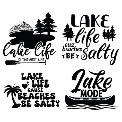 Lake quotes design set sublimation clipart crafting t shirt design ...