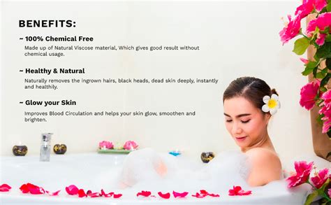 Sifoz Body Scrubber Exfoliating Gloves For Bathing Dead Skin Tan ...