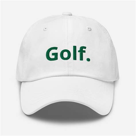 White Golf Hat With Embroidered 'golf.' - Etsy