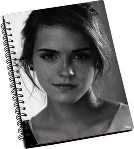 SHOPROCK Emma Watson Black And White A5 Notebook Single Rule 200 Pages ...