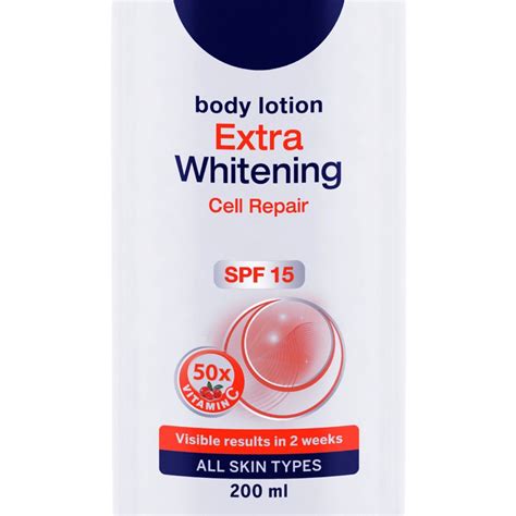 Nivea Extra Whitening Cell Repair Body Lotion, SPF 15 200 ml Price ...