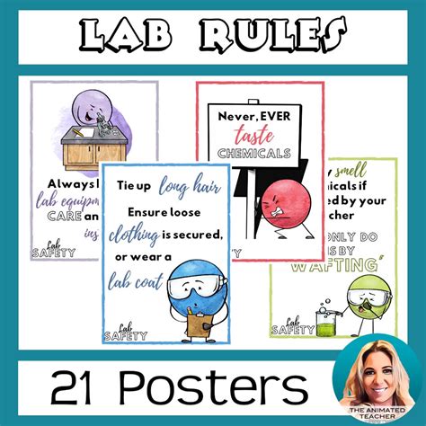 Lab Safety Rules Poster Drawing at Vera Sansone blog