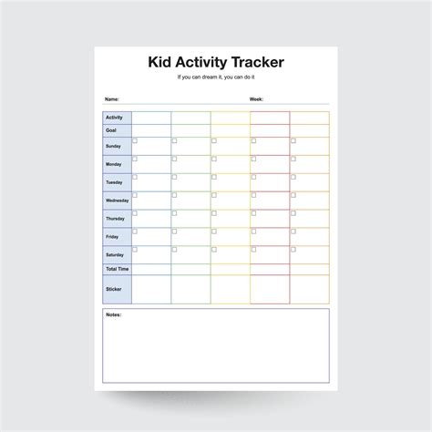 Kids Activity Planner,Activity Tracker,Activity Planner,Kids Activity ...