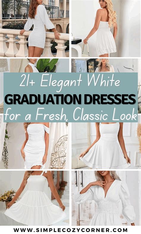 21+ Elegant White Graduation Dresses for the Perfect Ceremony Look ...