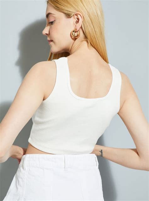 Buy ALAYA F x URB_N Women Ribbed Tank Crop Top Online at just Rs. 299.0 ...