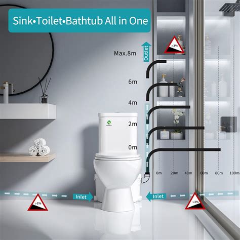 SUPERFLO Upflush Toilet 600W Macerating Toilet India | Ubuy