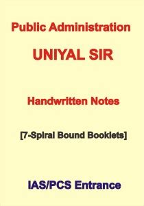 Public Administration Handwritten Notes By Uniyal Sir For IAS Mains ...