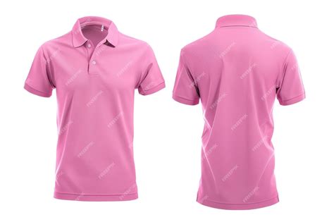 Premium Photo | Plain pink polo shirt mockup design front and rear view ...