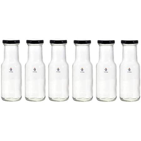 CRAFTFRY Hygienic Air Tight Glass Cap Water/Milk/Juice Bottle 300ML ...