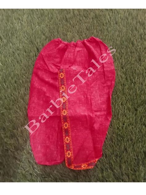 Krishna Red Top Red Dhoti Costume For Boys - BarbieTales.com