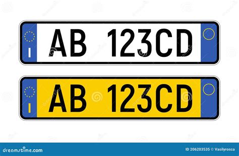 Italian Licence Plates Vector Illustration | CartoonDealer.com #82572642