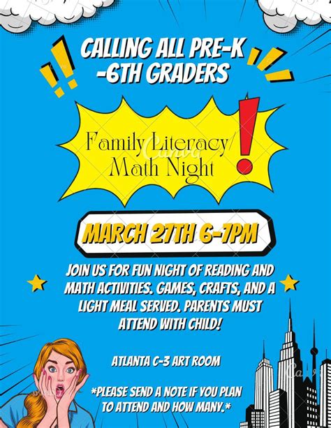 Family Literacy/Math Night, 600 S ATTERBERRY, Atlanta, MO, United ...