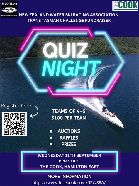 Quiz Night - Trans Tasman Challenge Fundraiser, The Cook, Hamilton, 11 ...
