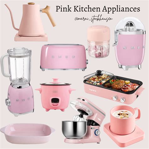 Pink Kitchen Appliances for Retro Kitchen Decor