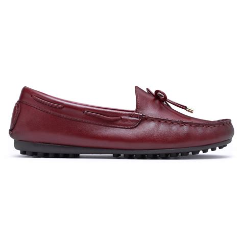 Churchillshoes: Burgundy Moccasin - Women Leather shoes | Buy online ...