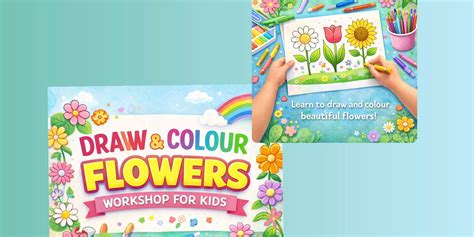 Flowers draw and colour workshop - mixed-martial-arts Event Tickets ...