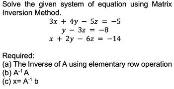 Image result for How to Solve Linear Equation with Matrix Inversion Method