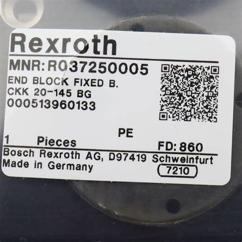 Rexroth CKK 20-145 BG R037250005 - Traverse-Festlager - spares4less ...