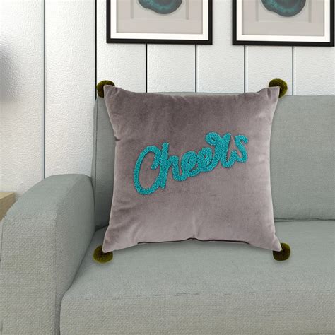 Buy Lark Get The Look Embroidered Velvet Filled Cushion - 30 x 30 cm ...