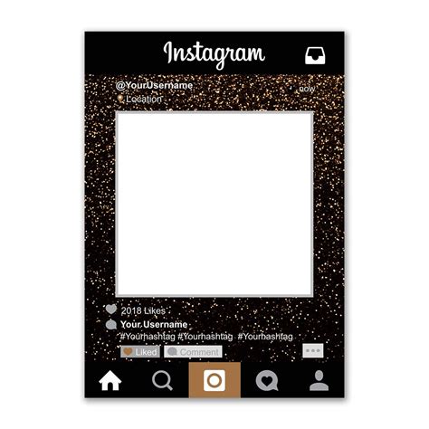 Buy SB5-097 Personalised Selfie Frame Instagram Selfie Board Party Prop ...