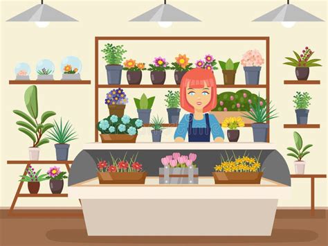Flower Shop Cartoon 的图像结果