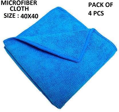 Tambi's Microfiber Cloth (Pack of 4 Pcs) Blue Napkins (4 Sheets) Blue ...